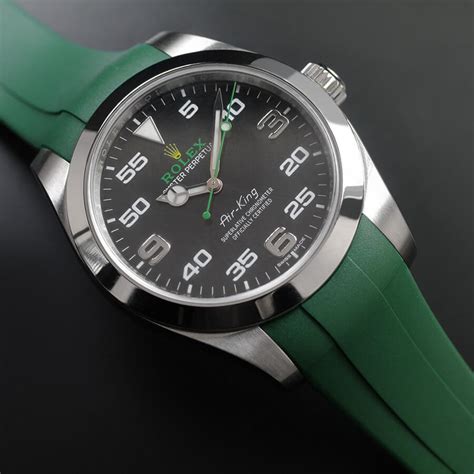 rolex green rubber strap|Rolex rubber strap replacement.